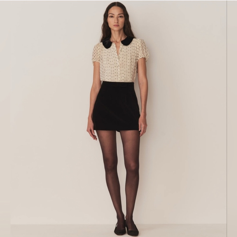 DOEN Madeline Top in Mother of Pearl Dot S